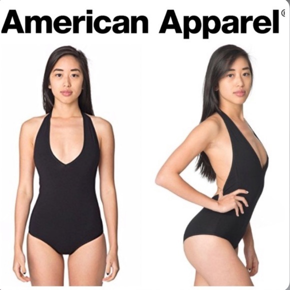 American Apparel Tops - American Apparel Cotton Spandex Halter Bodysuit